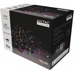 Entac Christmas light IP44 180 LED Multicolored 14m