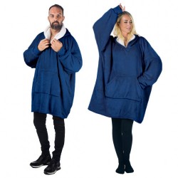 HomeVero Comfort Blanket Βελούδινη Oversized Μπλούζα – Κουβέρτα HV-CB-NB Μπλε