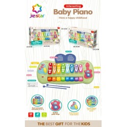 Παιδικό ξυλόφωνο-πιάνο με ήχους μουσικών οργάνων και φωτισμό - 25827E - 691005