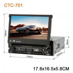 Ηχοσύστημα αυτοκινήτου 1DIN με οθόνη - 7'' - CTC-701 - Android - 1+32G - 003522